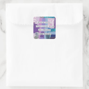 Positieve quotes dapper meisje dat je geboren bent vierkante sticker