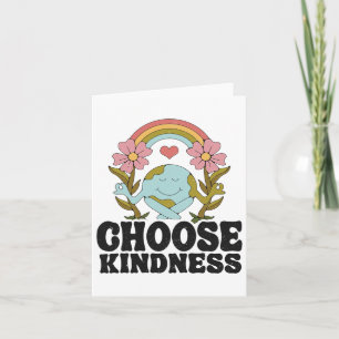 Positieve regenboogvredeshippie Kies voor het kuns Kaart