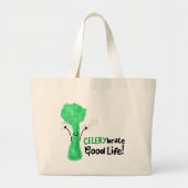 Positieve selderij pun - Celerybrate Good Life Grote Tote Bag (Voorkant)