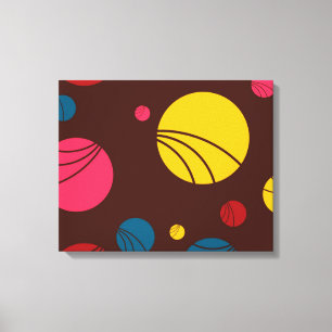 Positieve, speelse, gelukkige, moderne, coole cirk canvas afdruk
