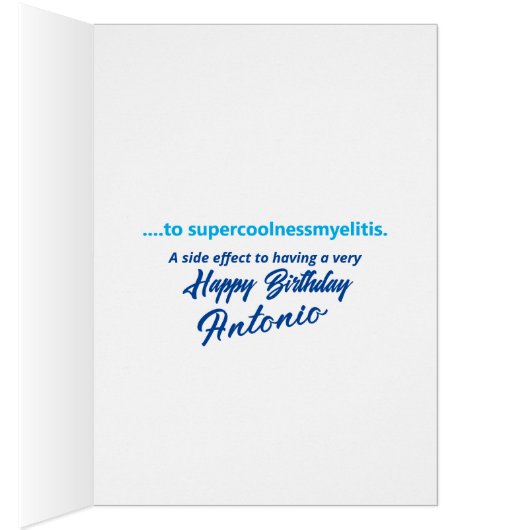 Positieve test op Birthday Boy, Funny Male Birthda (Binnen (Rechts))