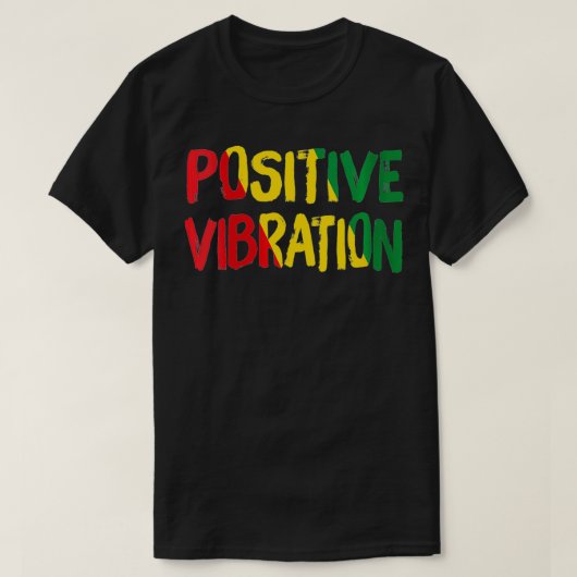 Positieve trillingen bij vrouwen Rasta Reggae Jama T-shirt (Design voorkant)