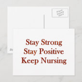 Positieve verpleegster briefkaart (Voorkant / Achterkant)