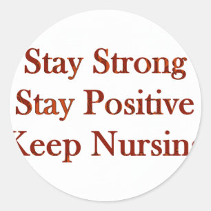 Positieve verpleegster ronde sticker
