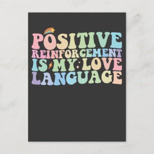Positieve versterking is mijn liefdestaal Groovy Uitnodiging Briefkaart