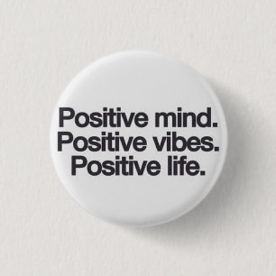 positieve vibe-toets ronde button 3,2 cm