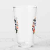 Positieve vibes alleen bloemenkrans ontwerp glas (Rechts)