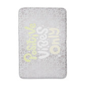 Positieve vibes alleen neutraal kleur boho stijl badmat (Voorkant Verticaal)
