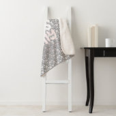 Positieve vibes alleen neutraal kleur boho stijl sherpa deken (In situ)