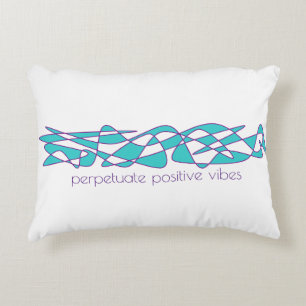 Positieve Vibes Bestendigen Turquoise en Paars Accent Kussen