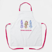 Positieve Vibes Bloementuin Print Vrouwen Bloemen Schort (Voorkant)