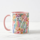 Positieve Vibes Bright Rainbows Florals Aangepaste Mok (Links)