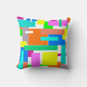 Positieve Vibes Happy Colors Abstracte Art Blokken Kussen