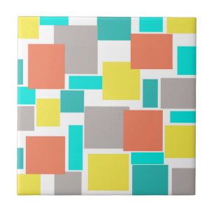 Positieve Vibes Happy Pastel Colors Abstracte kuns Tegeltje