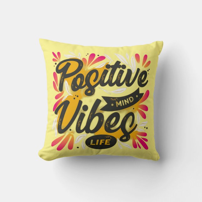 Positieve vibes kussen (Voorkant)
