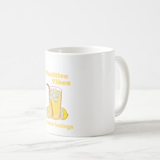 Positieve Vibes limonade Mok (Voorkant rechts)