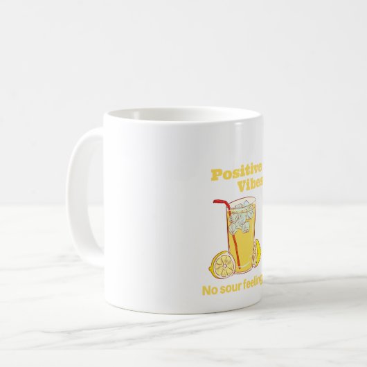 Positieve Vibes limonade Mok (Voorkant links)