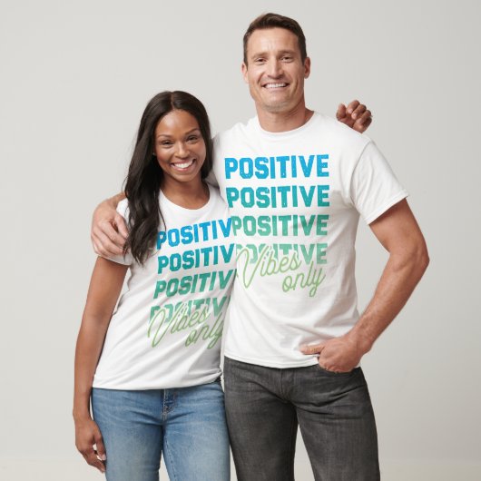 Positieve Vibes Only Wit Volwassen T-shirt (Unisex)