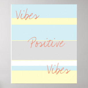 Positieve Vibes Pastel Colors A3 Poster