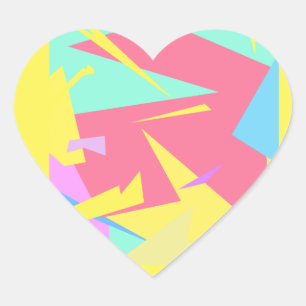 Positieve Vibes Pastel Colors Abstract Hart Sticker