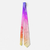 Positieve Vibes Pastel Colors Palm Trees Stropdas (Achterkant)