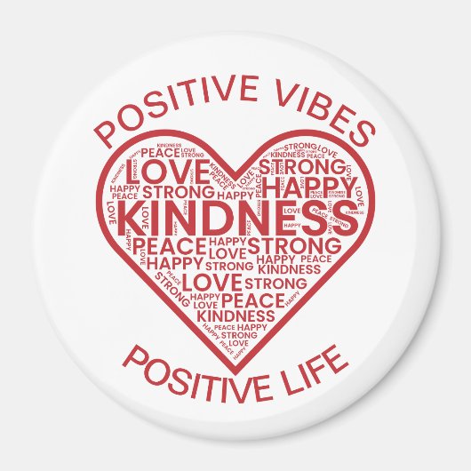 Positieve Vibes Positief Leven Magnet Magneet (Voorkant)
