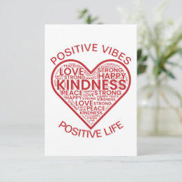 Positieve Vibes Positief Leven Plat Kaart