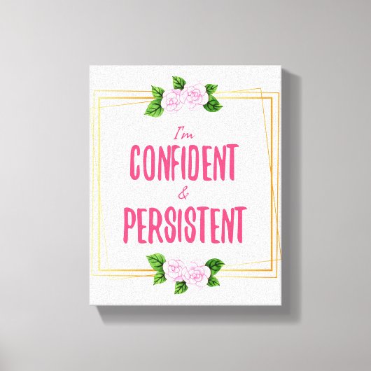 positieve vibes quotes voor succes canvas afdruk (Voorkant)