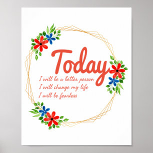 positieve vibes quotes voor succes poster