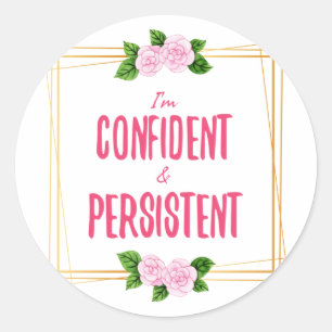 positieve vibes quotes voor succes ronde sticker