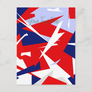 Positieve Vibes Red Blue Briefkaart