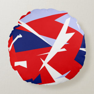 Positieve Vibes Red Blue Rond Kussen