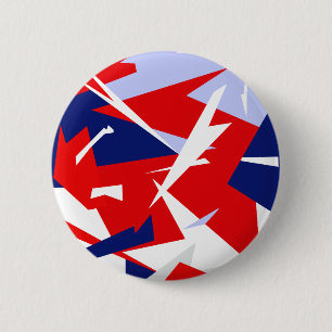 Positieve Vibes Red Blue Ronde Button 5,7 Cm