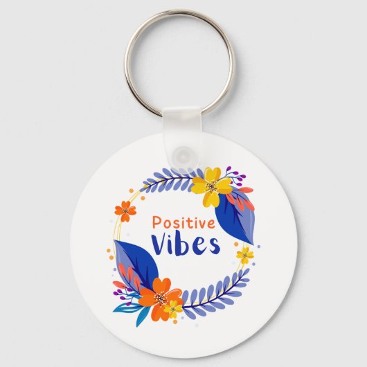 Positieve Vibes-Sleutelhanger Sleutelhanger (Voorkant)