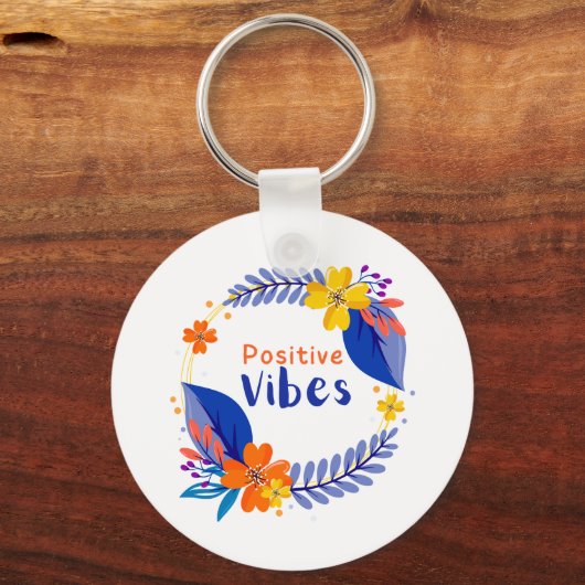 Positieve Vibes-Sleutelhanger Sleutelhanger (Voorkant)