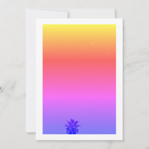 Positieve Vibes Tropische Palmboom Maan Minimalism Kaart