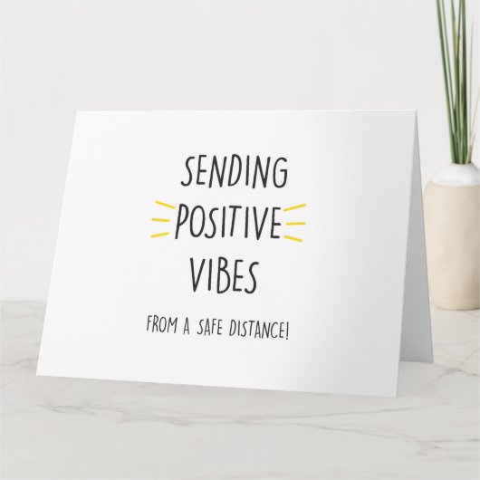 Positieve vibes verzenden - Quarantainekaart Kaart (Voorkant)