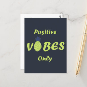 Positieve vibes zomervakantie briefkaart