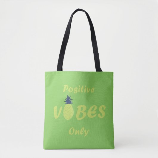 Positieve vibes zomervakantie draagtas (Voorkant)