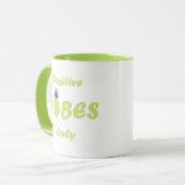 Positieve vibes zomervakantie mok (Voorkant links)