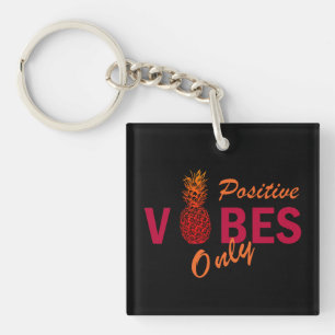 Positieve vibes zomervakantie sleutelhanger