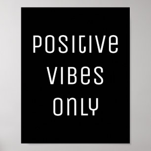 positieve vibes zwarte bemoediging poster