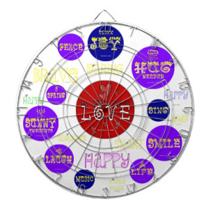 Positieve woorden - Aangepast tekenbord Dartbord