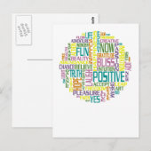 Positieve woorden Briefkaart (Voorkant / Achterkant)