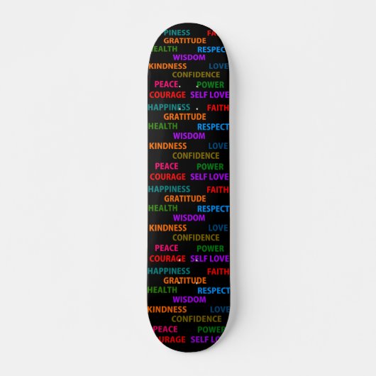 Positieve woorden skateboard (Voorkant)
