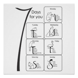 positieve woorden voor je poster van 7 dagen perfect poster