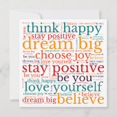 Positieve woordgroep WordArt Pattern Multicolor Wh (Voorkant)