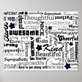 Positieve woordtypografie poster (Voorkant)