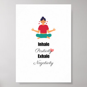 Positieve yogacoteringen Posters wanddecor