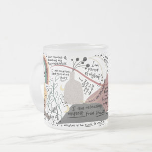 Positieve Zelfliefde Affirmaties Grafische Element Matglas Koffiemok